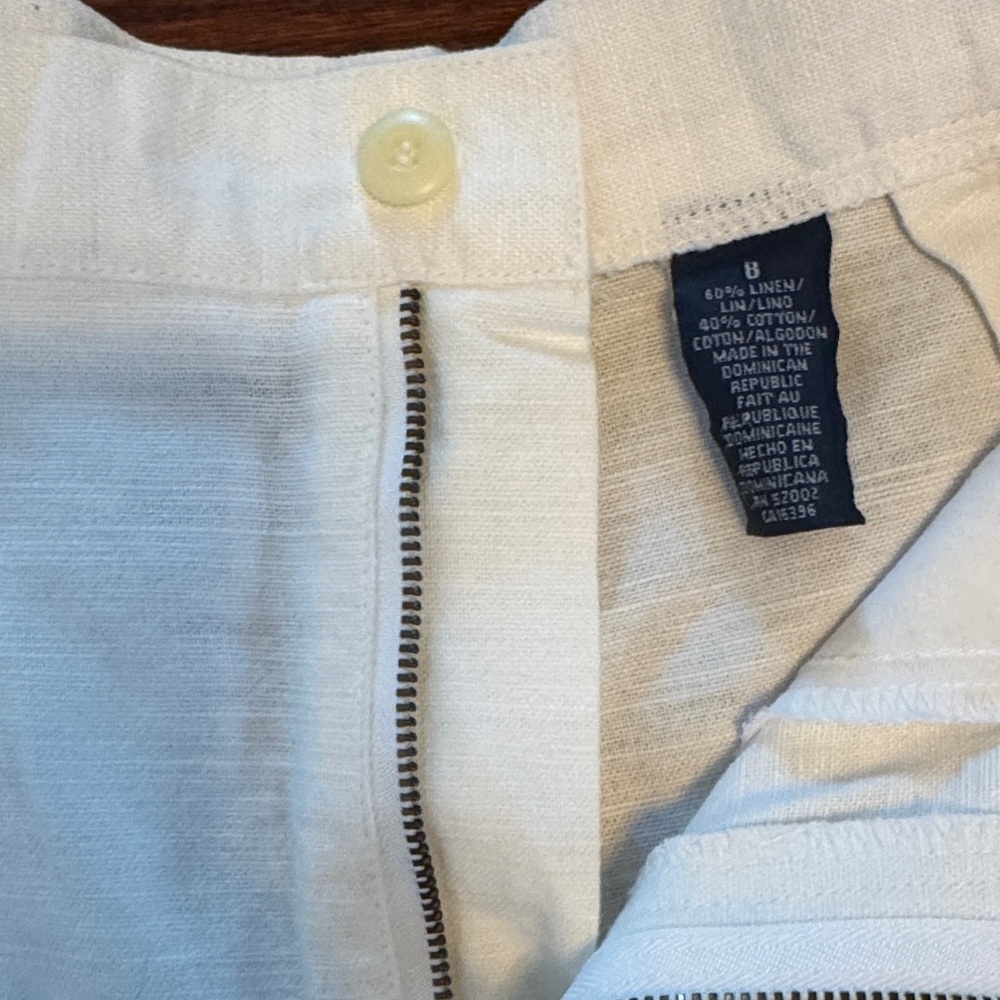 Vintage Liz Claiborne White Linen Blend Shorts - Picture 4 of 6